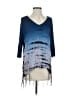 Gimmicks Blue 3/4 Sleeve Top Size XS - photo 1