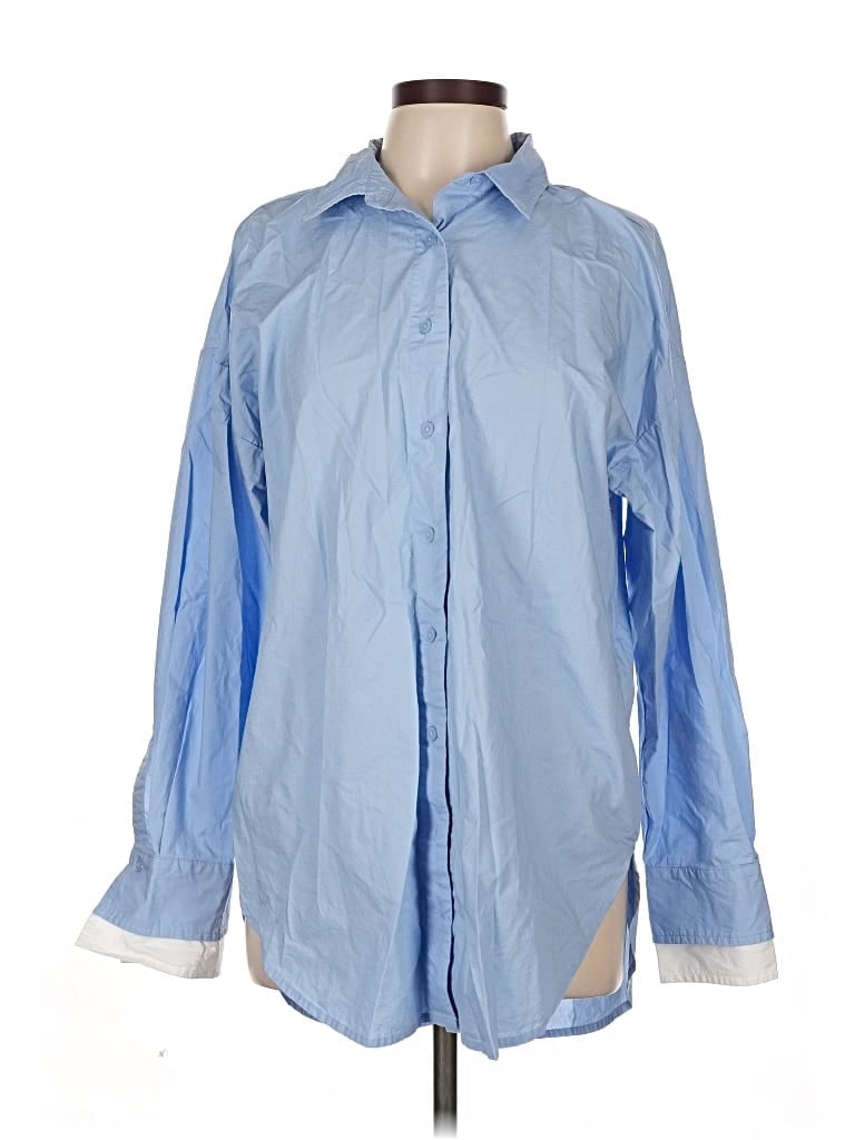 Click to view more detailed imagery on our partner's website Pre-owned Loft Versa Long Sleeve Button Down Shirt In Blue