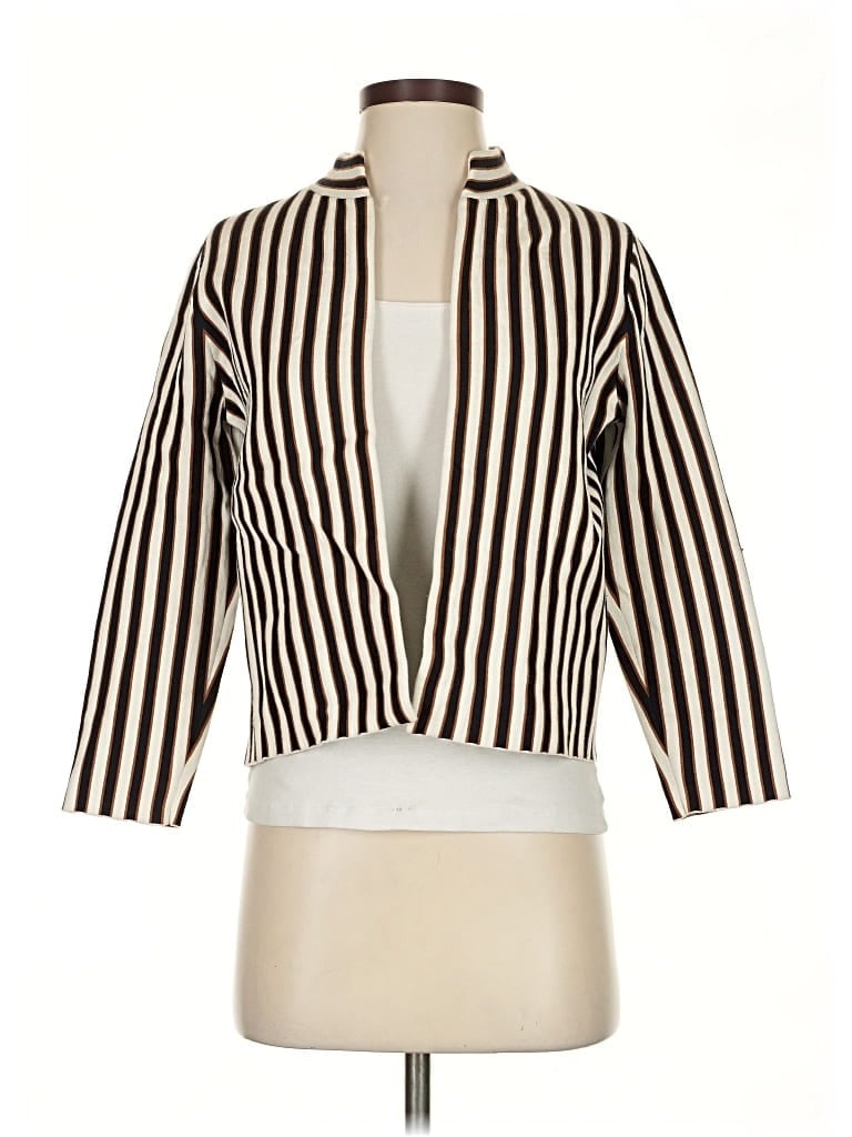 Pre-owned Ann Taylor Cardigan Sweater In White