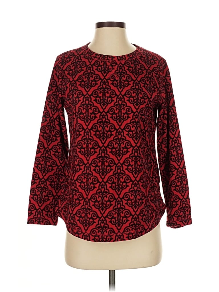 Pre-owned Karen Scott Sport Pullover Sweater In Red