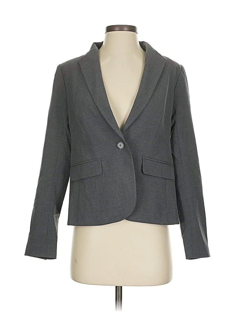 Pre-owned Ann Taylor Blazer Jacket In Gray