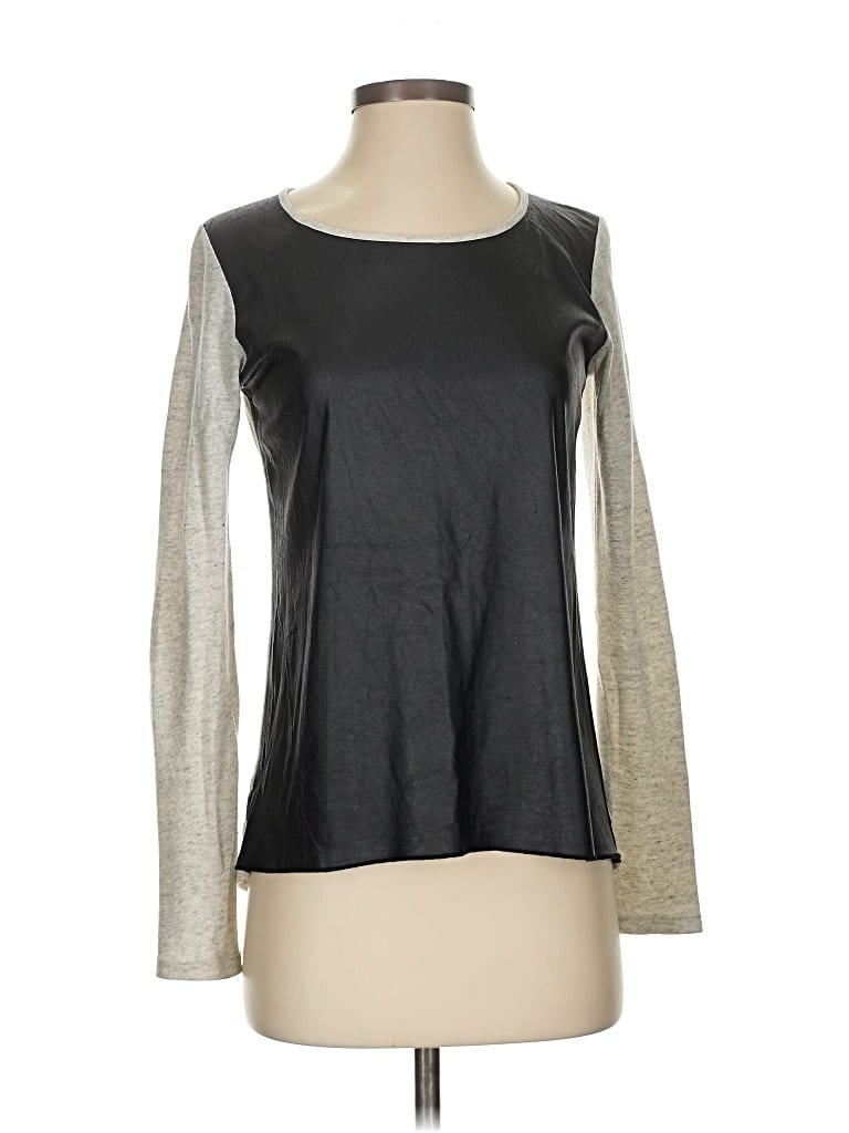 Pre-owned Generation Love Long Sleeve Top Gray Metallic Pattern Crew Neck Tops