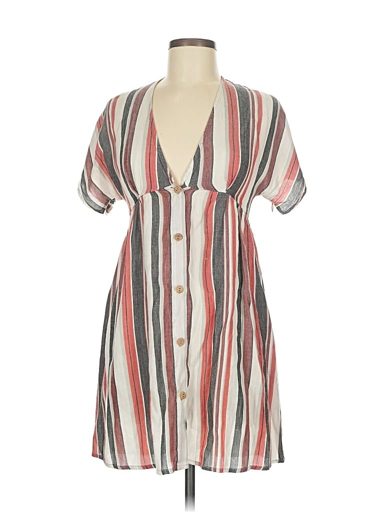 Pre-owned Pull & Bear Casual Dress In Brown