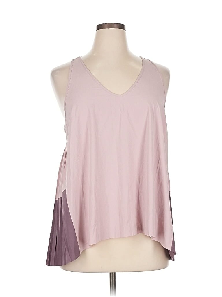 Athleta Sleeveless Top Purple Halter Neckline Tops In Pink