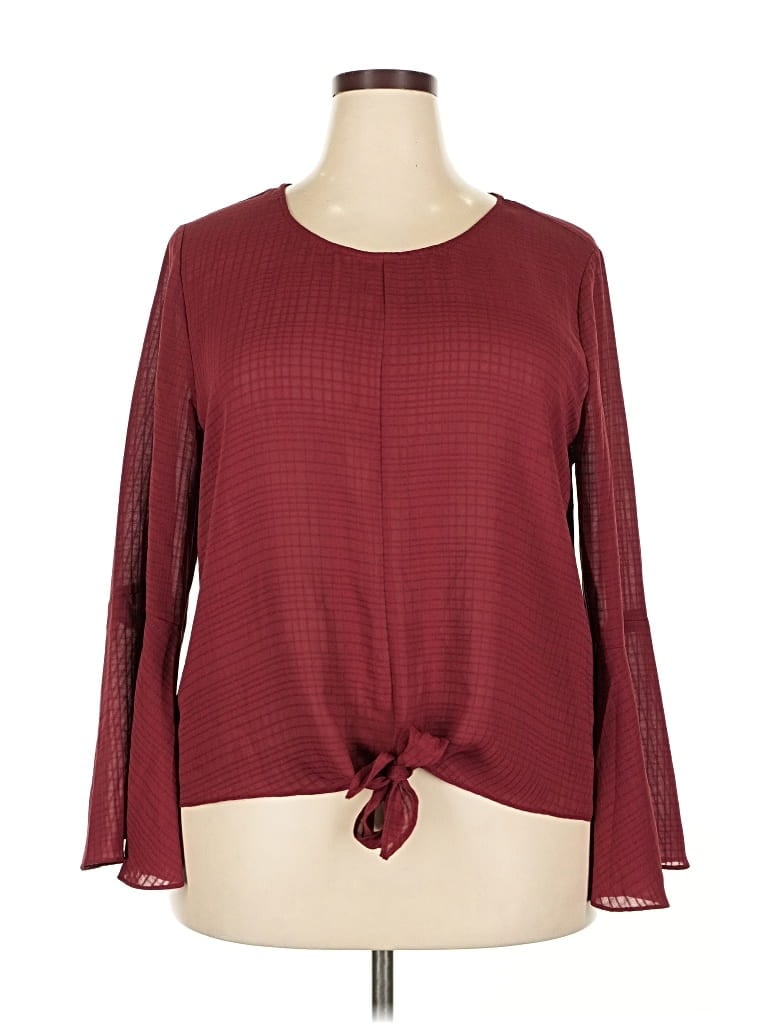 Click to view more detailed imagery on our partner's website Pre-owned 1.state Long Sleeve Blouse In Burgundy