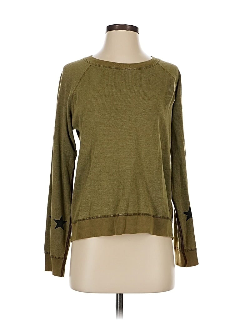 Pre-owned Monrow Pullover Sweater In Green