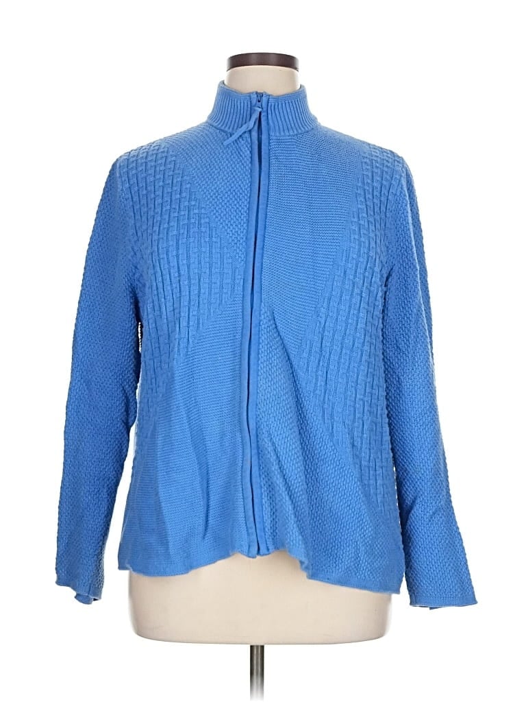Pre-owned Coldwater Creek Cardigan Sweater In Blue