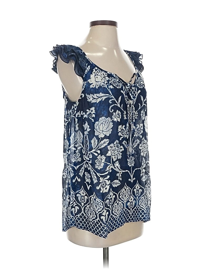 Pre-owned Soft Surroundings Sleeveless Blouse In Blue