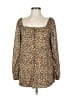 Hayden Brown Long Sleeve Blouse Size L - photo 1