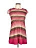 Faded Glory 100% Polyester Chevron-herringbone Pink Casual Dress Size 10 - photo 1