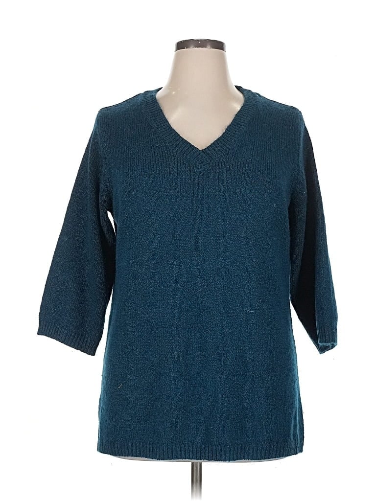 Pre-owned Karen Scott Pullover Sweater In Blue