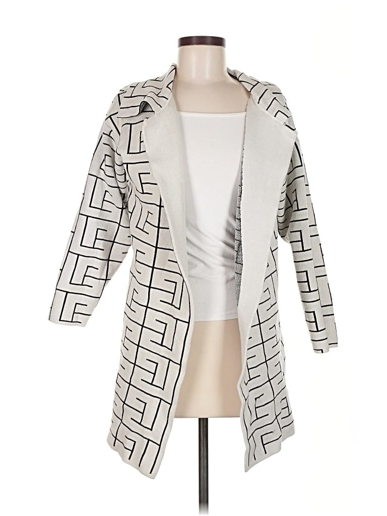 Pre-owned Assorted Brands Cardigan Sweater In White