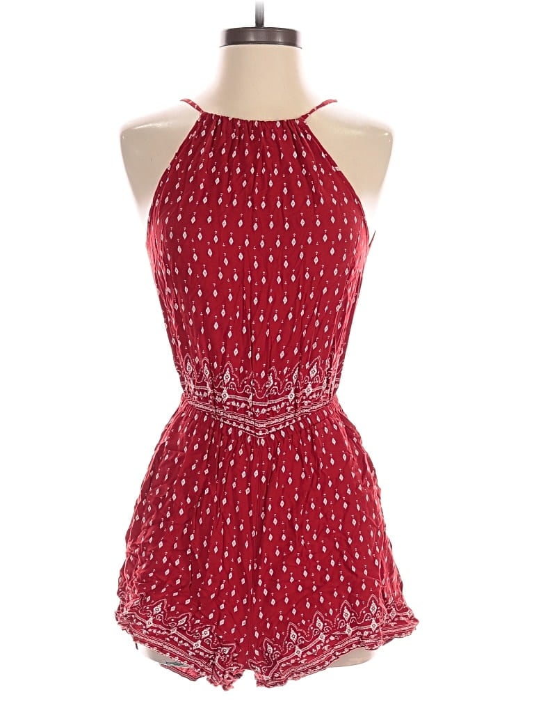 Pre-owned H&m Loves Coachella Romper In Red