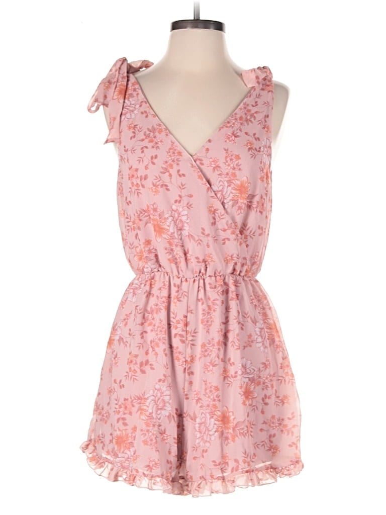 Pre-owned Pink Lily Romper In Pink