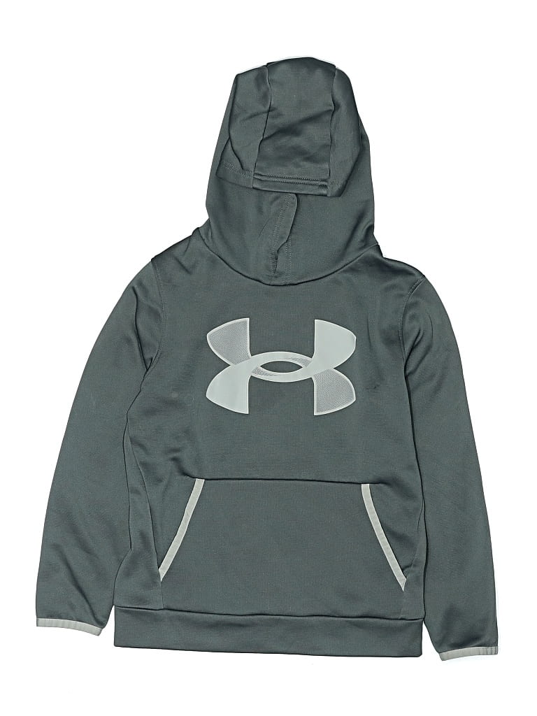 Pre-owned Under Armour Kids' Pullover Hoodie In Gray