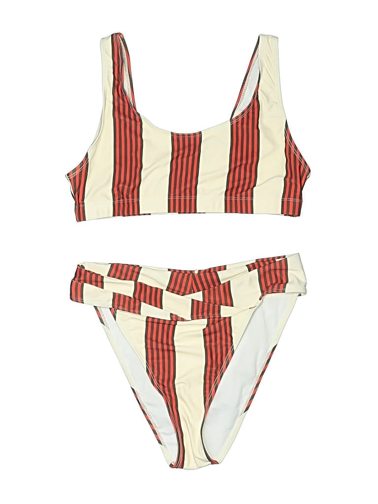 Pre-owned Nasty Gal Inc. Two Piece Swimsuit In Red