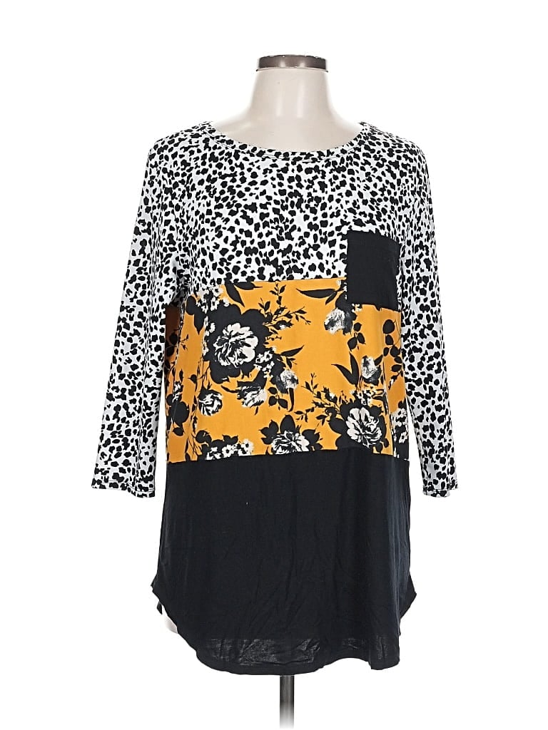 Click to view more detailed imagery on our partner's website Pre-owned Honeyme 3/4 Sleeve Blouse In Yellow