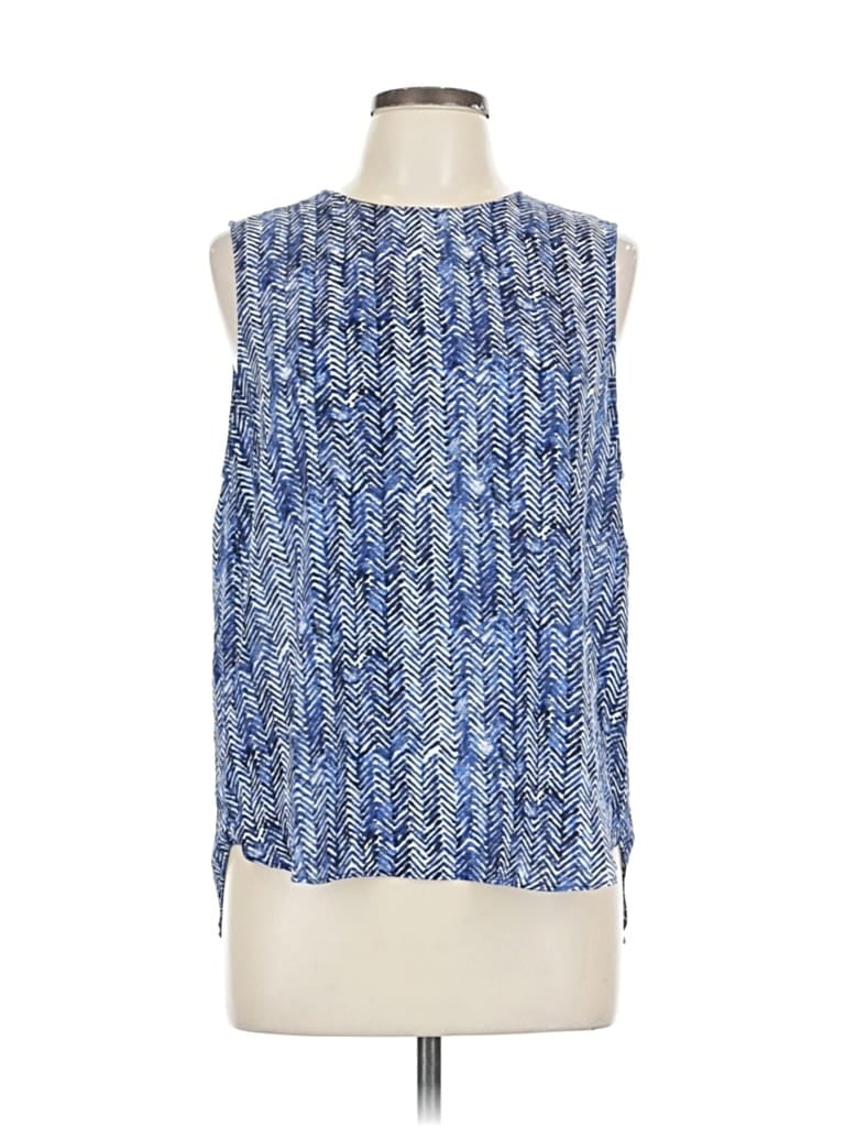 Pre-owned Banana Republic Factory Store Sleeveless Blouse In Blue