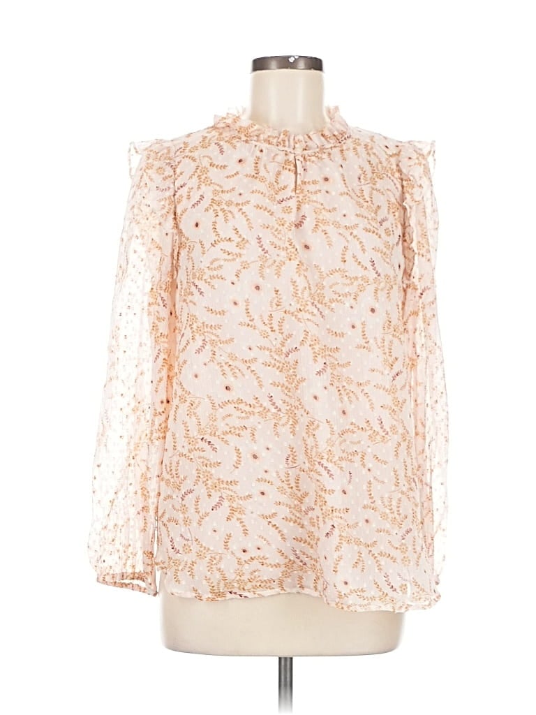 Pre-owned Ann Taylor Loft 3/4 Sleeve Blouse In White