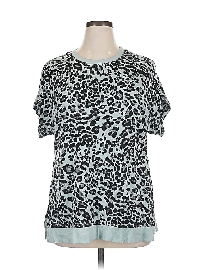 Pre-owned Dantelle Short Sleeve Blouse In Silver