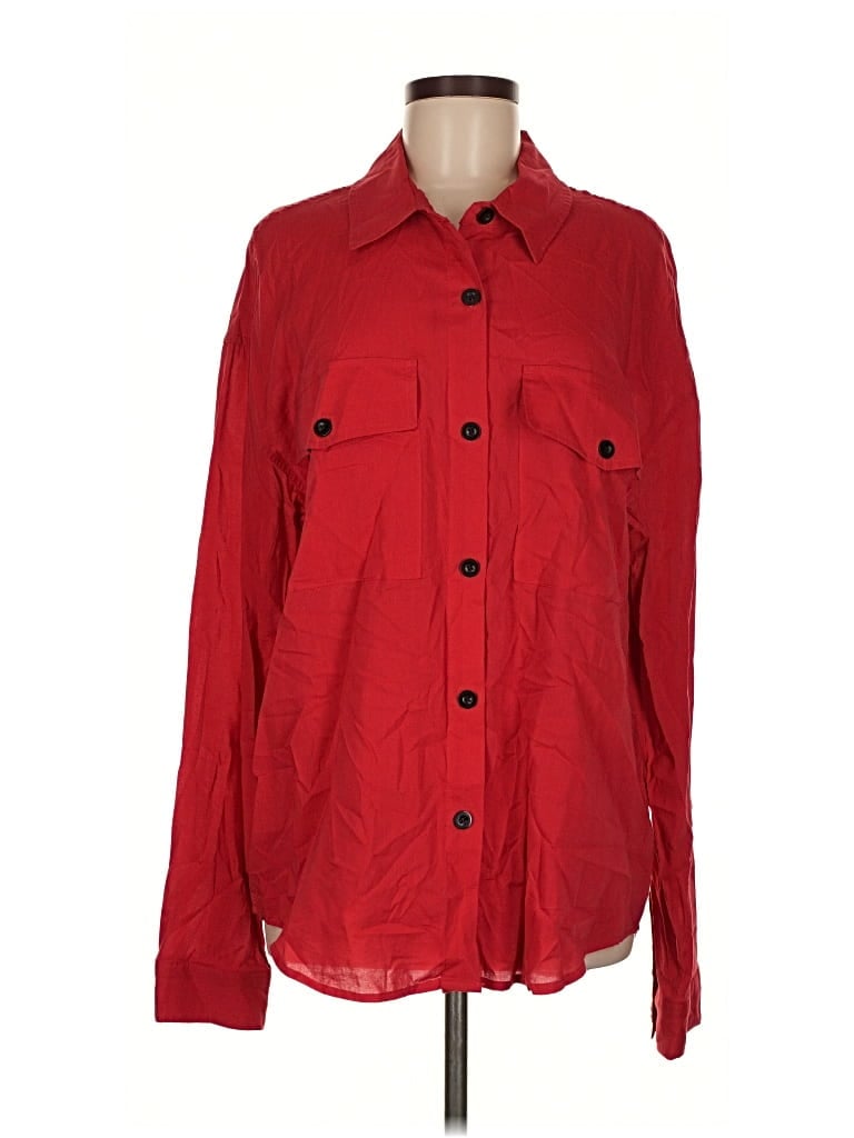 Click to view more detailed imagery on our partner's website Pre-owned Weworewhat Long Sleeve Button Down Shirt In Red