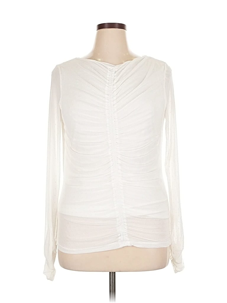 LAUNDRY BY SHELLI SEGAL Pre-owned Long Sleeve Blouse In White