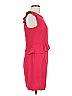 Sandro 100% Polyester Solid Red Pink Cocktail Dress Size Lg (3) - photo 4