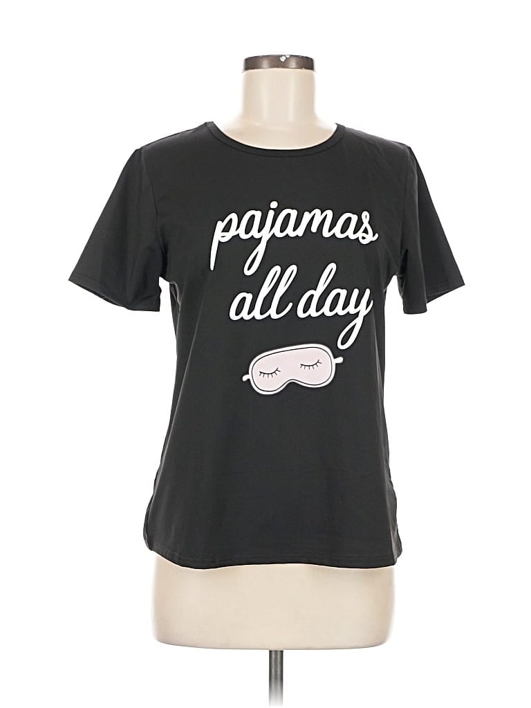 Pre-owned Unbranded Short Sleeve T-shirt In Black