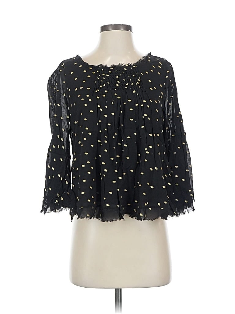 Click to view more detailed imagery on our partner's website Pre-owned Floreat 3/4 Sleeve Blouse In Black