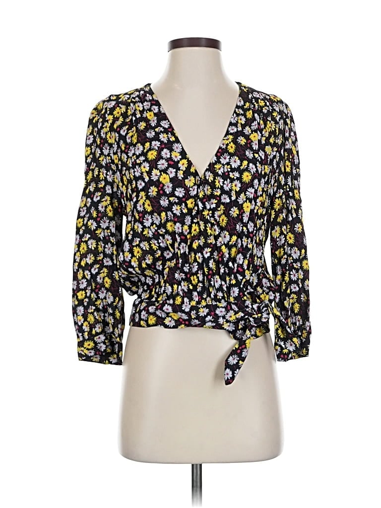 Pre-owned Madewell 3/4 Sleeve Blouse In Yellow