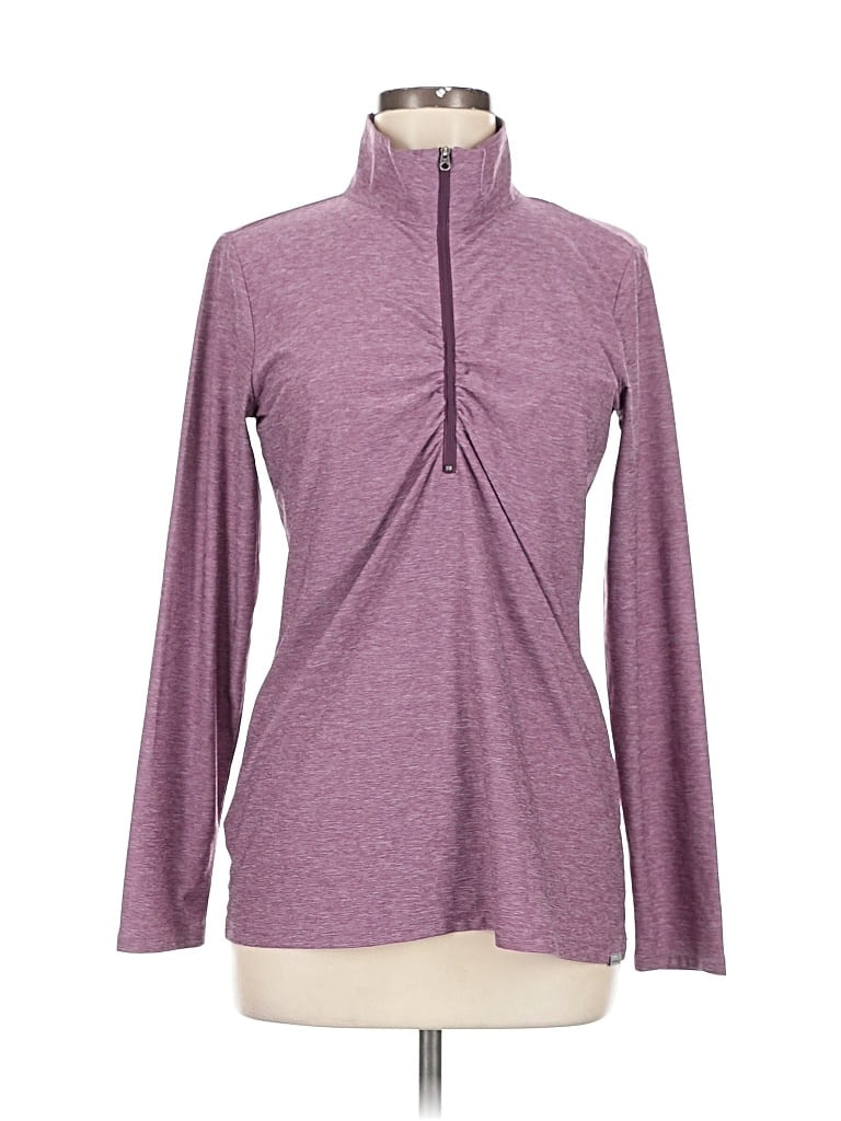 Pre-owned Eddie Bauer Fleece Jacket In Purple