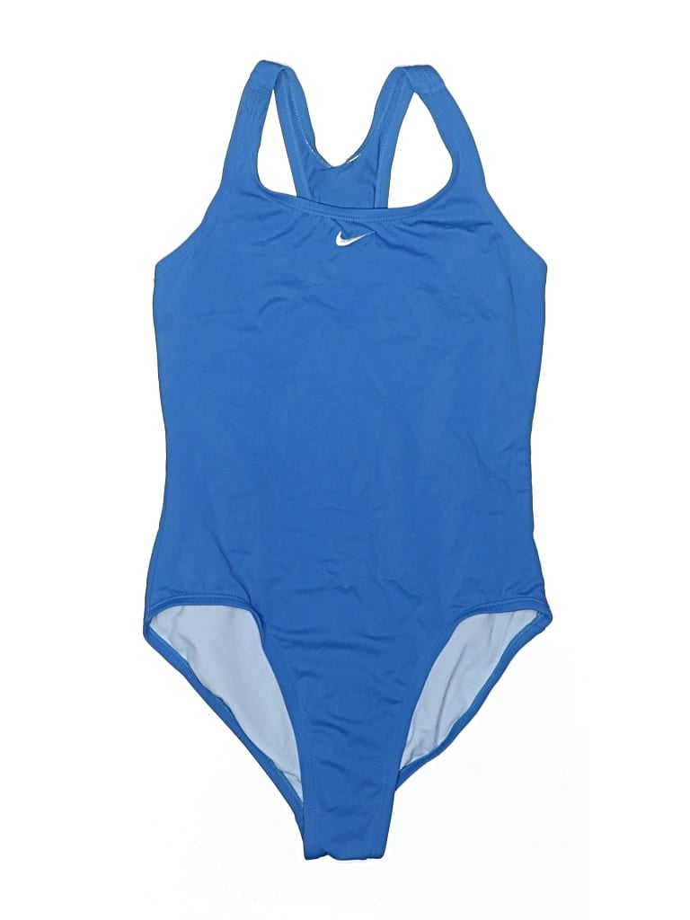 Pre-owned Nike One Piece Swimsuit In Blue