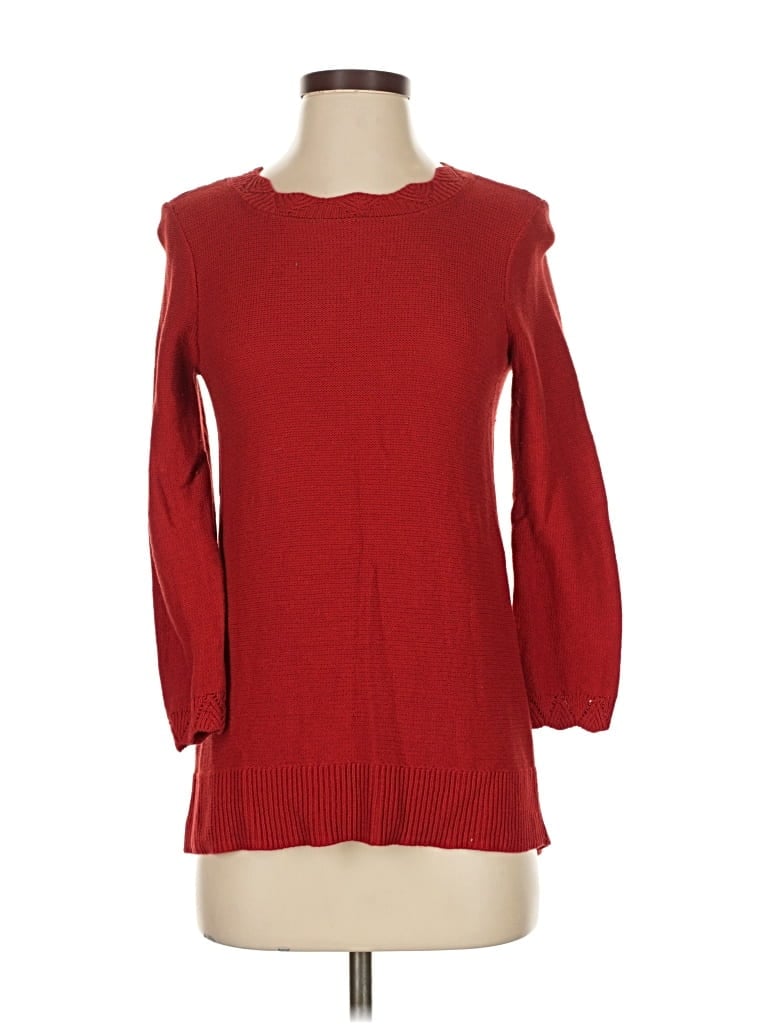 Pre-owned Ann Taylor Loft Outlet Pullover Sweater In Red