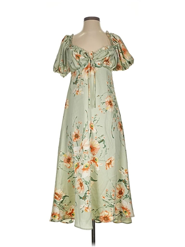 Pre-owned Floret Studios Cocktail Dress In Green