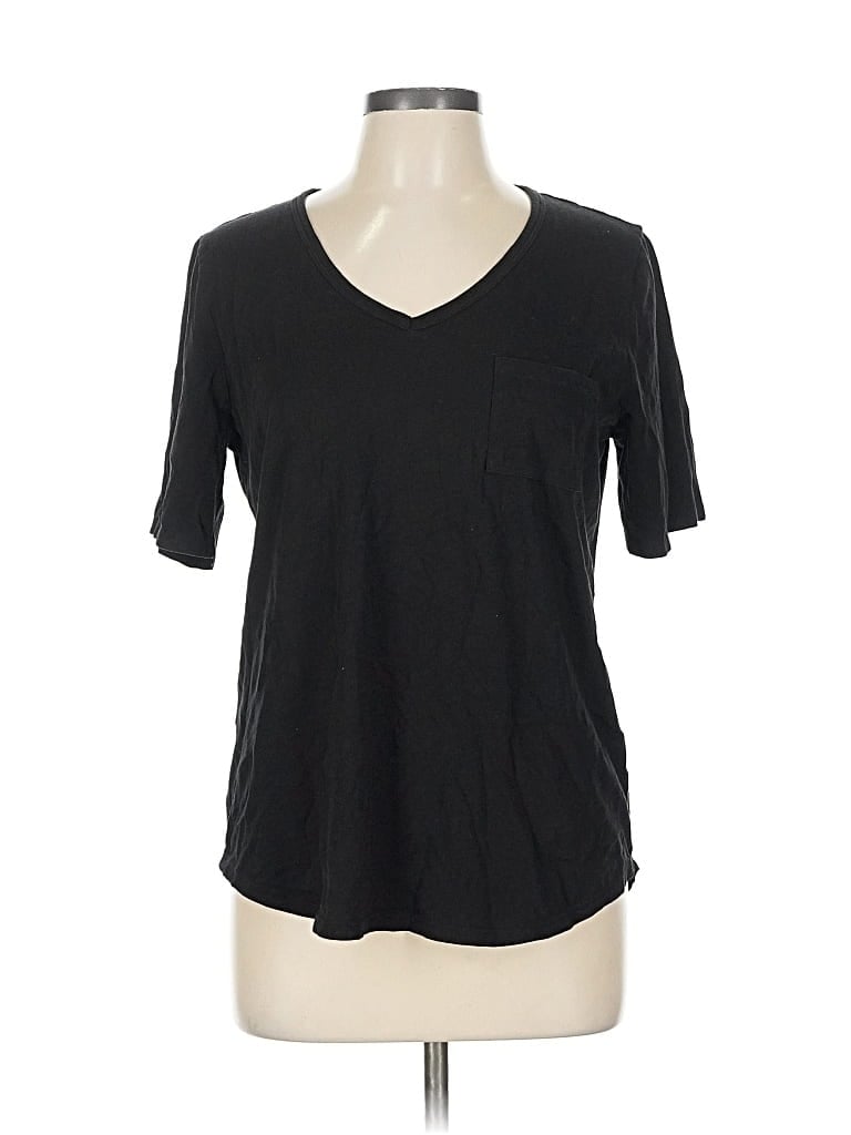 Pre-owned Ann Taylor Loft Short Sleeve T-shirt In Black