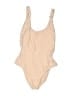 PilyQ Solid Tan One Piece Swimsuit Size M - photo 1