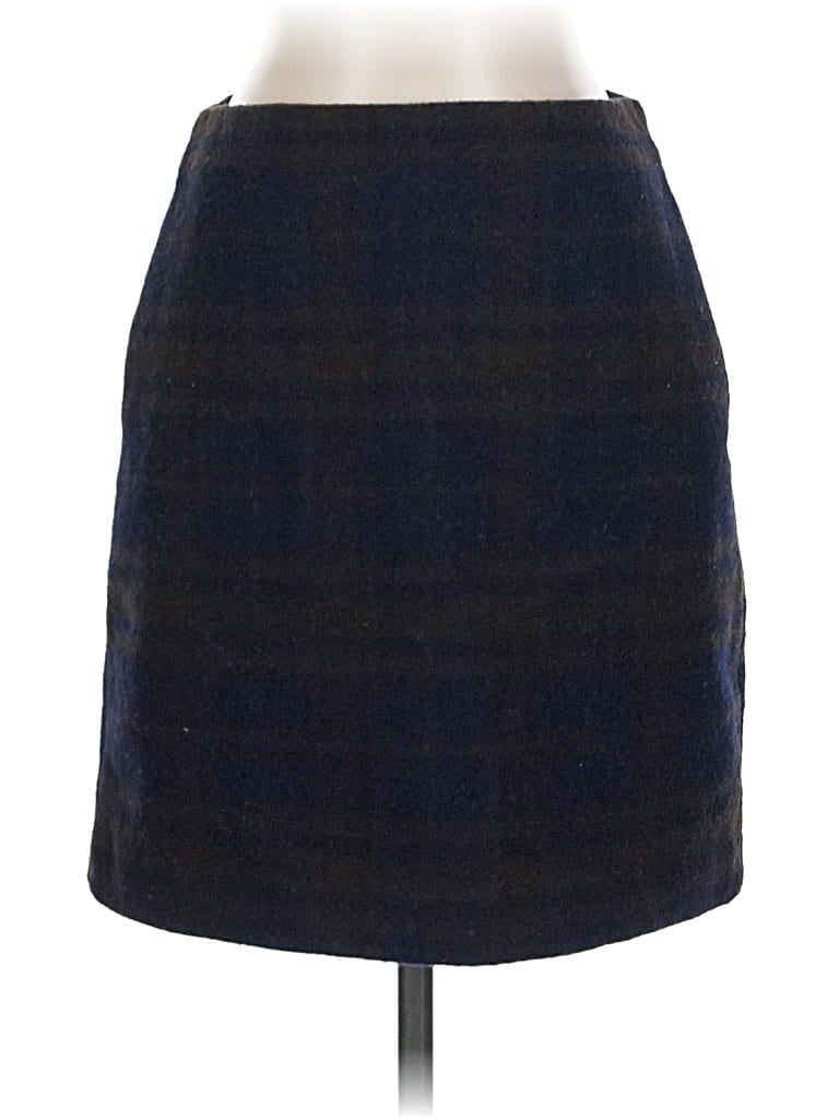 Pre-owned Uniqlo Wool Skirt In Blue