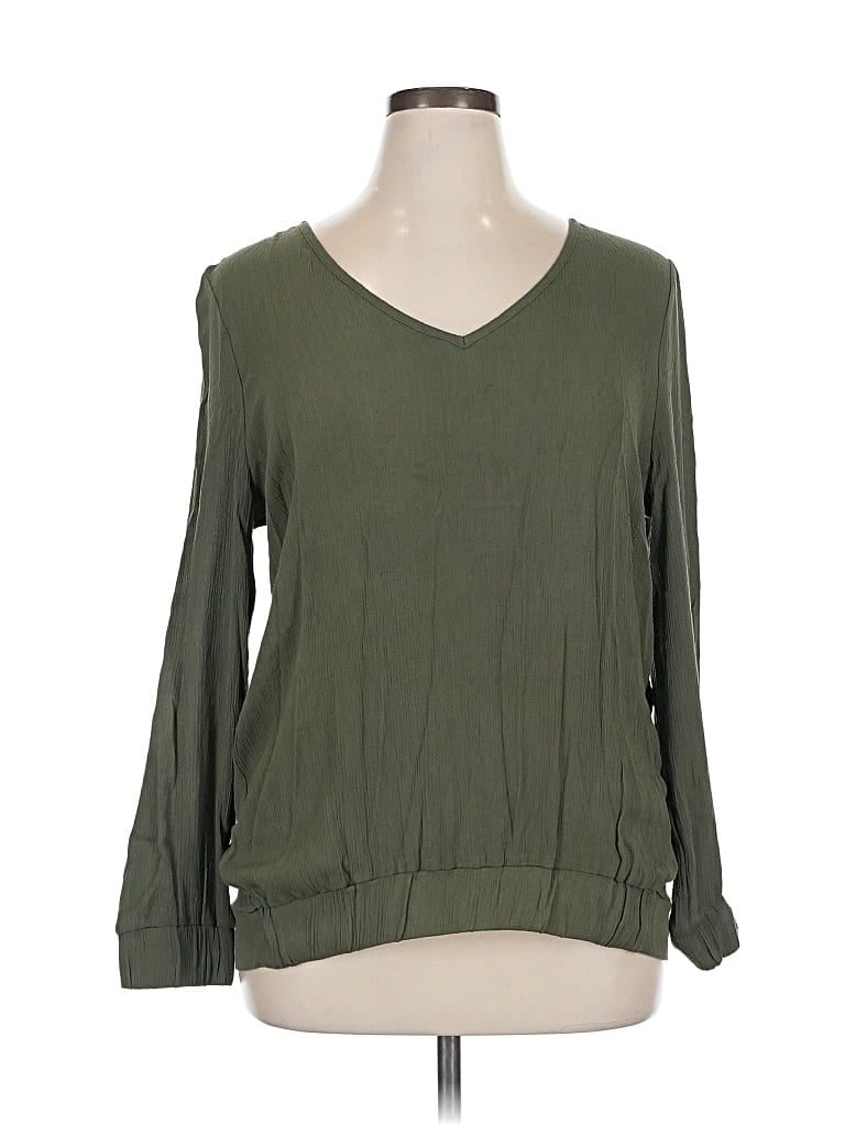 Pre-owned Grayson Threads 3/4 Sleeve T-shirt In Green
