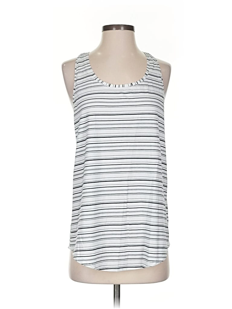 Pre-owned Lululemon Athletica Tank Top White Halter Neckline Tops