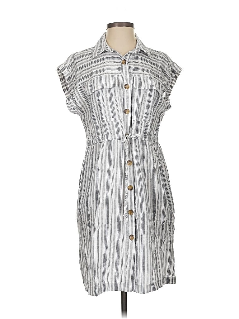 Pre-owned Time And Tru Casual Dress In Gray