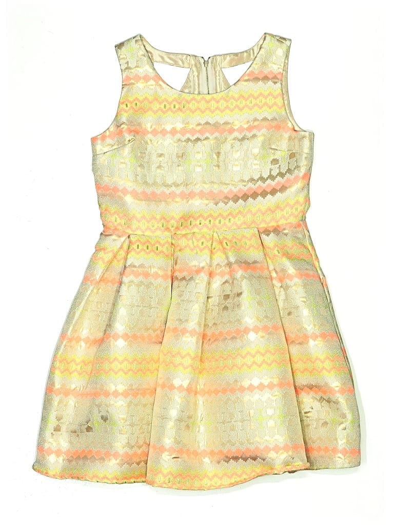 Pre-owned Pink & Violet Kids' Dress In Yellow