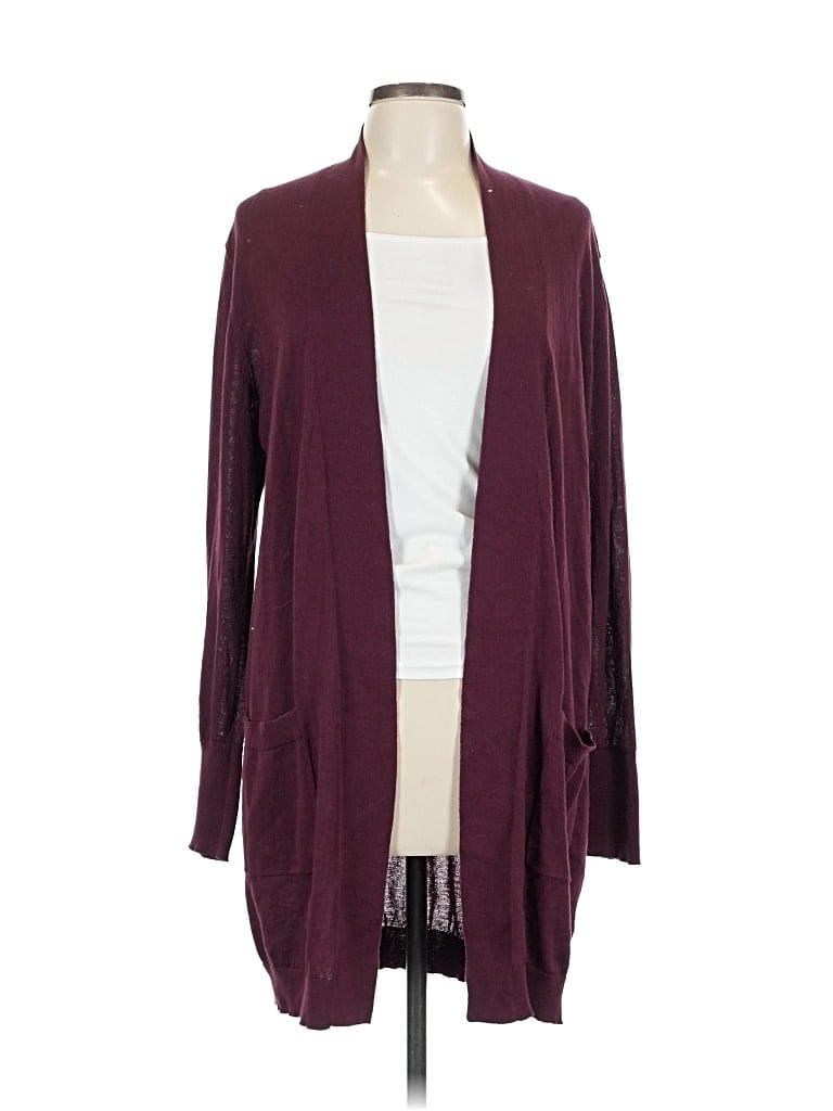 Pre-owned Susina Cardigan Sweater In Burgundy