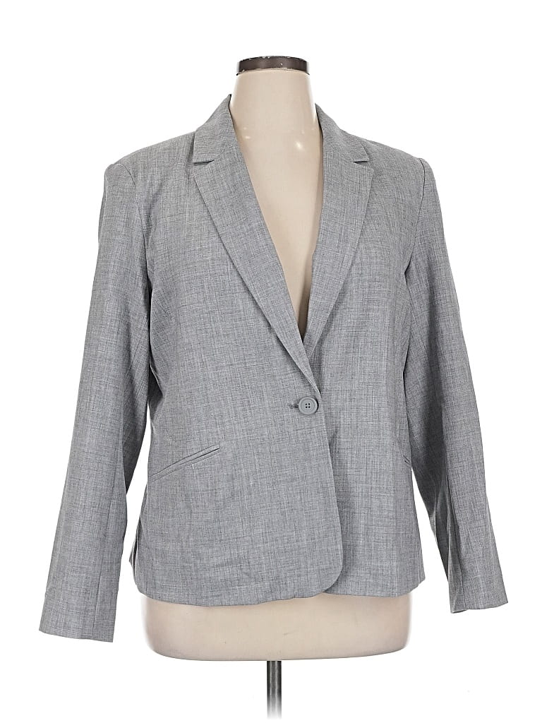 Pre-owned Nine West Blazer Jacket In Gray