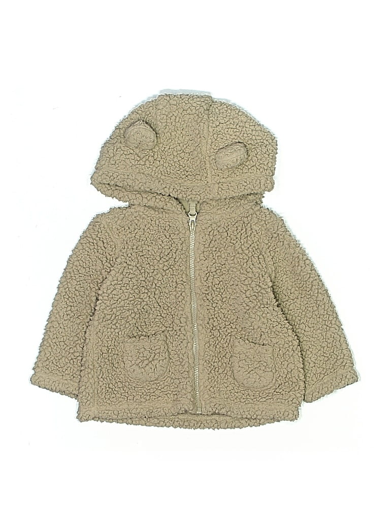 Pre-owned Just One You Made By Carter's Babies' Zip Up Hoodie In Brown
