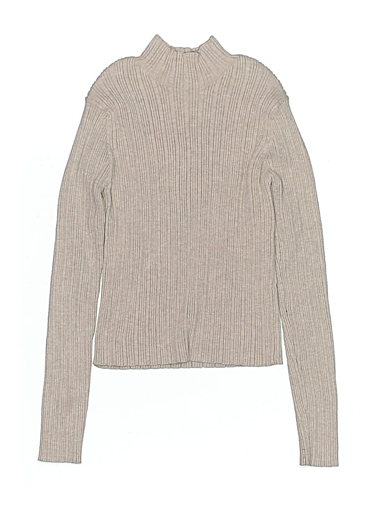Click to view more detailed imagery on our partner's website Pre-owned Zara Kids' Long Sleeve Top Tan Turtleneck Tops In Brown
