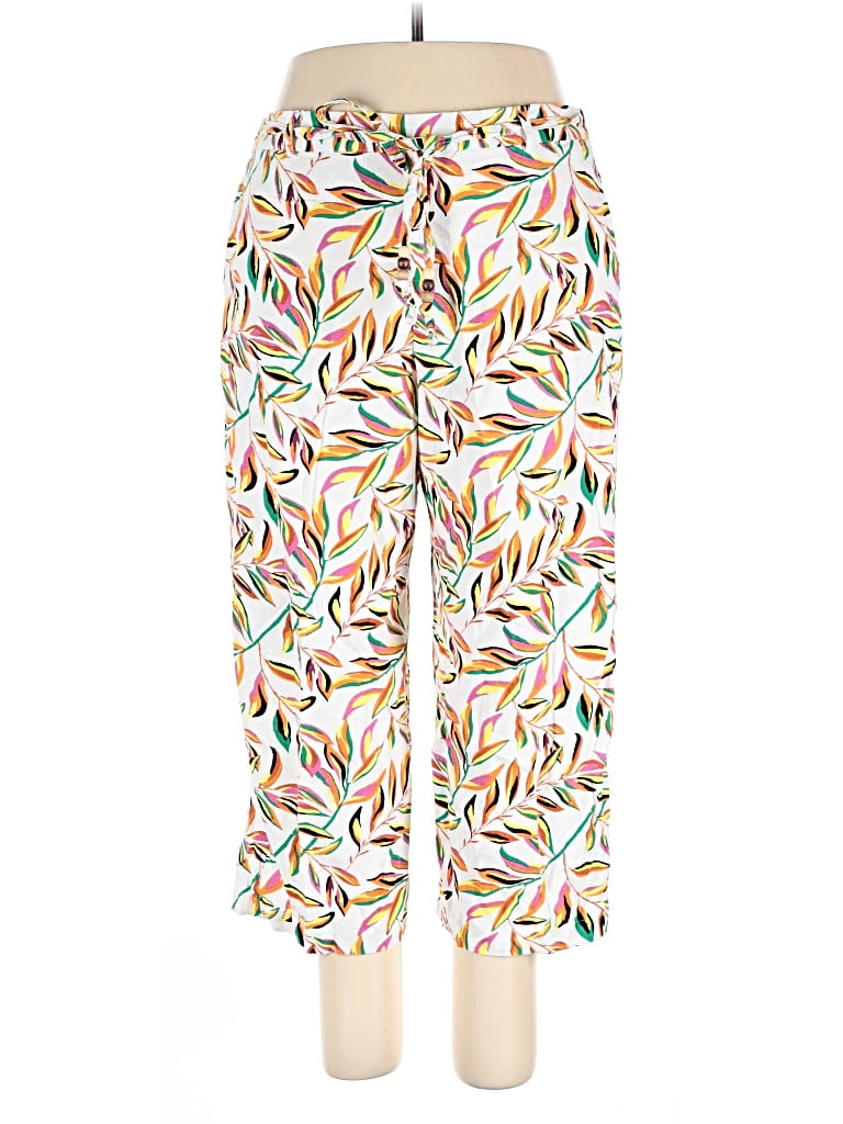 Pre-owned Calligraphie Linen Pants In White