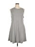 Spense Solid Gray Casual Dress Size XL - photo 1