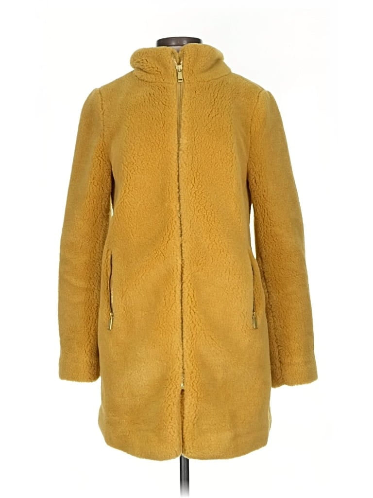 Pre-owned Ann Taylor Loft Coat In Yellow