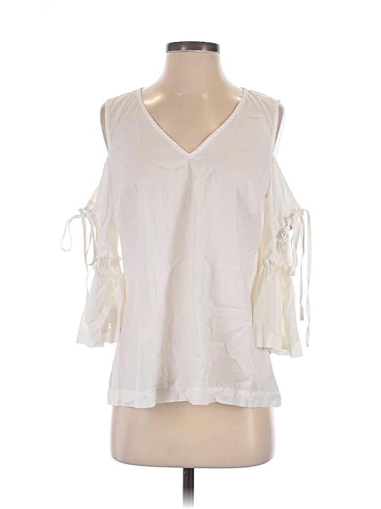 Pre-owned Marled By Reunited 3/4 Sleeve Blouse In White