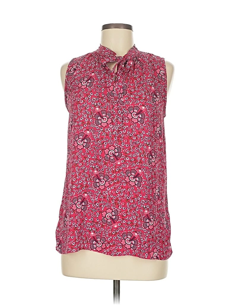 Pre-owned Ann Taylor Loft Sleeveless T-shirt In Red